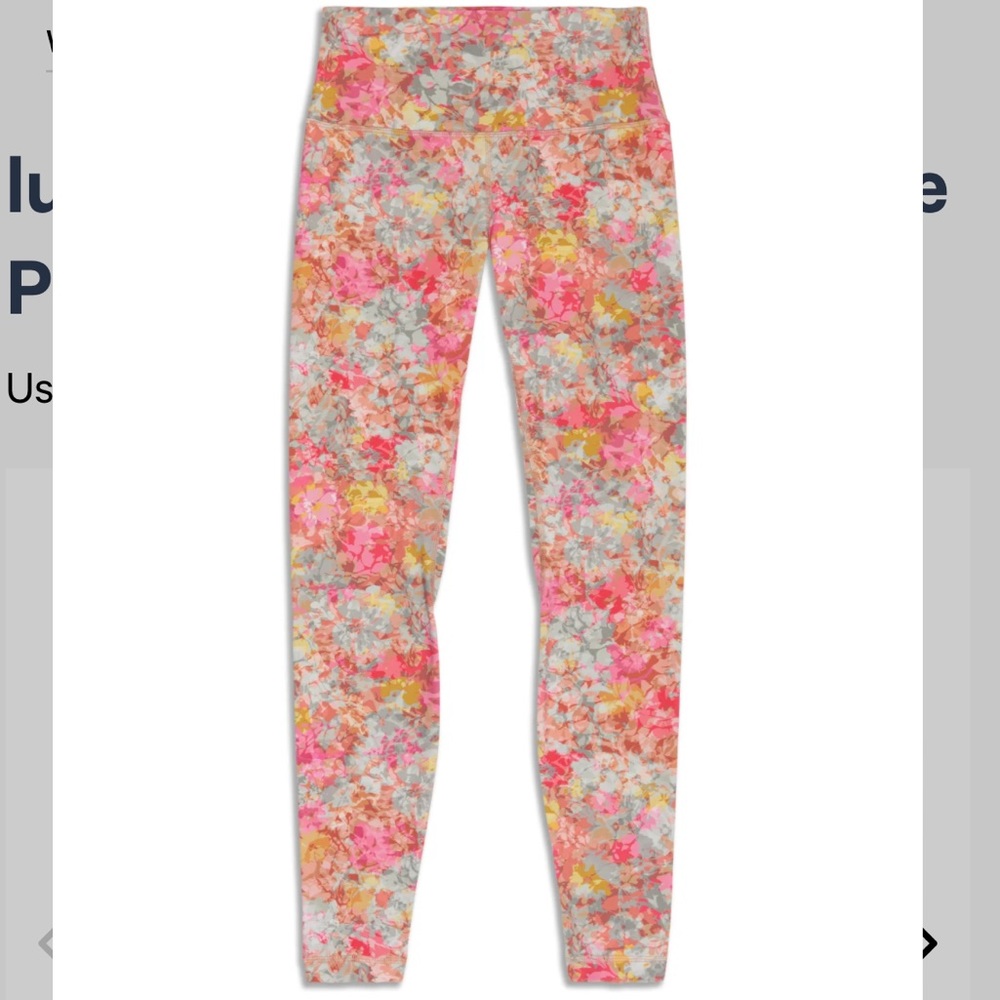 lululemon Align High-Rise Pant size 2 bright flowers